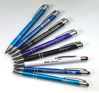 Długopisy metalowe COSMO z grawerem logo lub hasła reklamowego