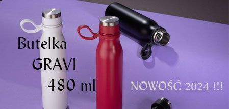 Butelka termiczna GRAVI z grawerem logo na zamówienie | Butelka termiczna 480 ml | Butelka z logo